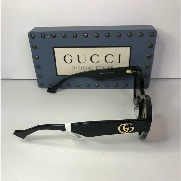 💯 Authentic GUCCI GG0957S 003 cat eye Gucci sunglass black frame brown lenses. - Picture 9 of 11